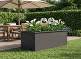 Garden Planter with LED Black 40 x 80 x 40 cm Steel 8008154