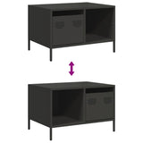 Coffee Table Black 68.5x50x43.5 cm Cold-rolled Steel 851280