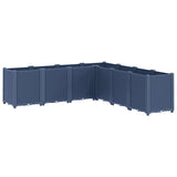 Garden Planter Blue Grey 160x160x53 cm PP 367866