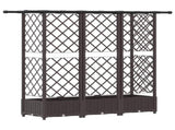 Raised Bed with Trellis and Roof Brown 164 x 40 x 123 cm PP 42032522