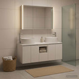 Bathroom Cabinet Set 4 pcs White Engineered Wood 3406583
