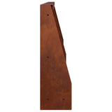 Retaining Wall 4 pcs 60 x 12 x 40 cm Weathering Steel Rusty 3449085
