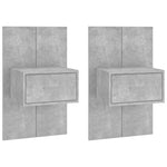 Wall-mounted Bedside Cabinets 2 pcs Concrete Grey 810980