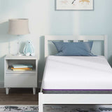 Mattress White and Grey 80 x 160 cm Memory Foam 4106322