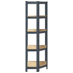 ZNTS 5-Layer Corner Shelf Anthracite Steel&Engineered Wood 4016946