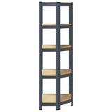 ZNTS 5-Layer Corner Shelf Anthracite Steel&Engineered Wood 4016946