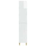 Cabinet Set 2 pcs High Gloss White Engineered Wood 3416713