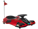 12V Kids Electric Go Kart with Music, LED Lights, Slow Start, Red T3398P348406