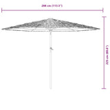 Garden Parasol with Steel Pole Blue 288x288x225 cm 4005106