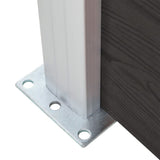 Fence Panel WPC 95x186 cm Black 148979