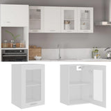 Hanging Glass Cabinet Lyon White 40x31x60 cm Engineered Wood 802505