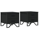 Bedside Cabinets 2 pcs Black 40x41x40 cm Engineered Wood 848505
