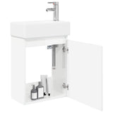 Bathroom Vanity Unit with Tap High Gloss White 889475