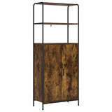 Highboard Smoked Oak 65 x 33 x 161 cm Engineered Wood 8013874