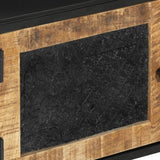 TV Cabinet 110x30x40 cm Solid Wood Mango and Iron 353889