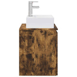 Wall-Mounted Sink Vanity Smoked Oak 49.5 x 41 x 62.5 cm 890417