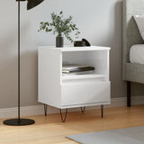 Bedside Cabinet High Gloss White 40x35x50 cm Engineered Wood 830624