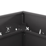 Fire Pit Black 60 x 60 x 30 cm Steel 858926