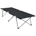 Folding Camping Bed Manual Black 62 x 194 x 42 cm Oxford fabric 42003117