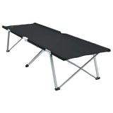 Folding Camping Bed Manual Black 62 x 194 x 42 cm Oxford fabric 42003117