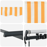 Retractable Awning Yellow 400 x 200 cm Fabric 3329792