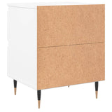 Bedside Cabinets 2 pcs White 40x35x50 cm Engineered Wood 826861