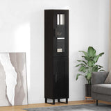 Highboard Black Oak 34.5 x 34 x 180 cm Engineered Wood 3416208