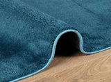 Rug OVIEDO Short Pile Turquoise 240x240 cm 375606