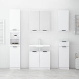 5 Piece Bathroom Cabinet Set White Engineered Wood 3115852