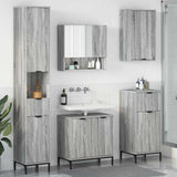 Bathroom Furniture Set Grey Sonoma Engineered wood, Metal 3393119