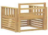 2 Piece Outdoor Sofa Set Solid Acacia Wood White 3439086