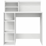 Desk with Shelf White 90 x 48 x 101.5 cm Engineered Wood 869522