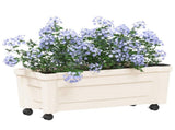 Calypso Planter with Wheels White 79 x 35 x 33 cm PP 42041719