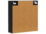 Bathroom Mirror Cabinet Black Oak 50 x 14.5 x 70 cm 889200