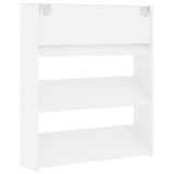 Wall Shoe Cabinet White 80x18x90 cm Engineered Wood 806777