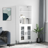 Highboard White 69.5x34x180 cm Engineered Wood 3189325