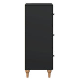 Drawer Cabinet Black 33 x 34.5 x 90 cm Engineered Wood 894156