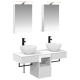 Bathroom Cabinet Set 5 pcs White Engineered Wood 3406271