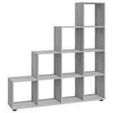 Staircase Bookcase Grey Sonoma 142 cm Engineered Wood 342601