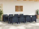 Garden Dining Set 9 pcs Anthracite Polypropylene 3378732