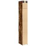 Slim Storage Cabinet Smoked Oak 30x42.5x225 cm Engineered Wood 3281270