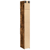 Slim Storage Cabinet Smoked Oak 30x42.5x225 cm Engineered Wood 3281270