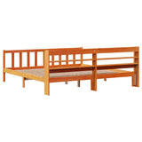 Bed Frame with Headboard without Mattress Wax Brown 200x200 cm 3306602