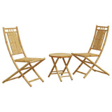 Bistro Set Natural Bamboo Bamboo 3 piece set Foldable 3278531