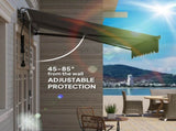 2.5 x 2m Electric Awning with Remote Controller, Aluminium Frame DIY Retractable Awning, UV30 Sun T3398P317570
