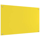 Kitchen Backsplash 2 pcs Yellow 100 x 60 cm Tempered Glass 3415481