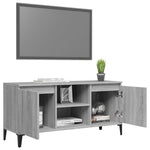 TV Cabinet with Metal Legs Grey Sonoma 103.5x35x50 cm 813162