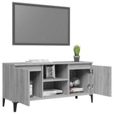 TV Cabinet with Metal Legs Grey Sonoma 103.5x35x50 cm 813162