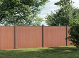 Fence Panel Brown 353x186 cm WPC 3282799