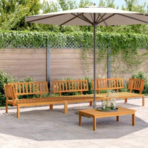 ZNTS 4 Piece Garden Pallet Sofa Set Solid Wood Acacia 3209435